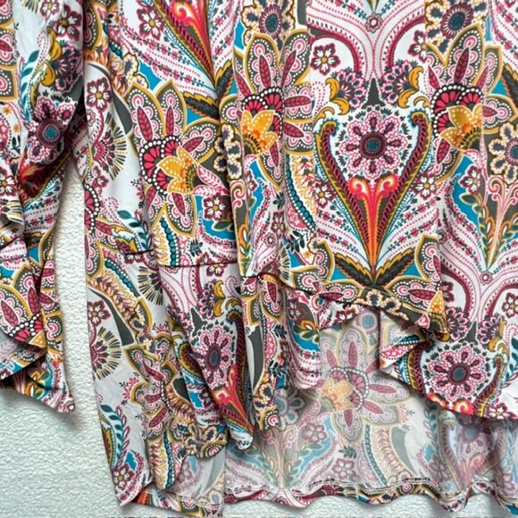 Allison Daley Plus Womens Tunic, Asymmetrical Hemline & Sleeves, Size 3X - Picture 6 of 8